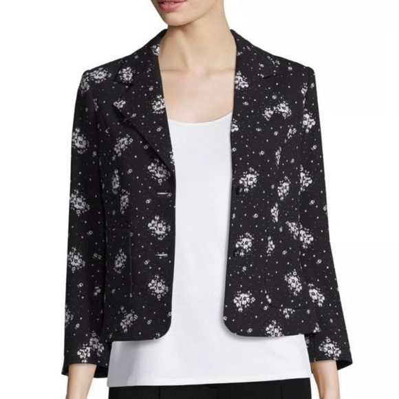 cinq a sept Jackets & Blazers - Cinq à Sept Floral Print Evening Jacket Black size 4 Small